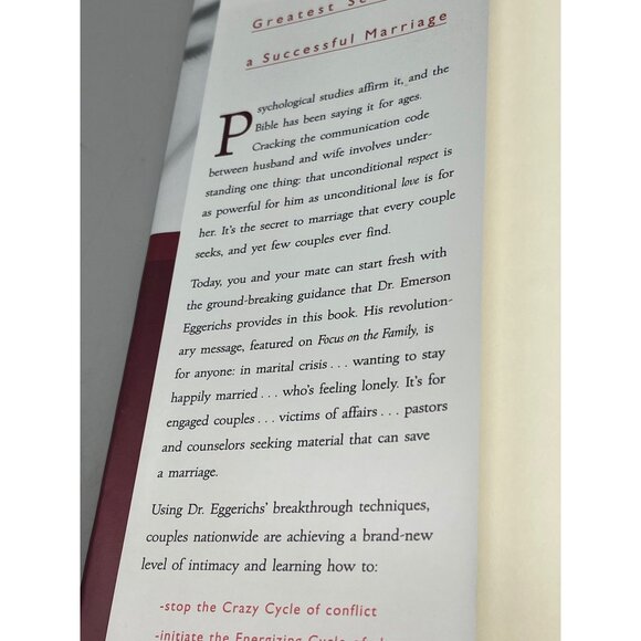 Love &amp; Respect Focus on the Family Book Dr. Emerson Eggerichs hardcover READ - Picture 4 of 7